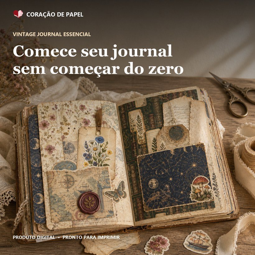 Prévia da coleção Vintage Journal Essencial