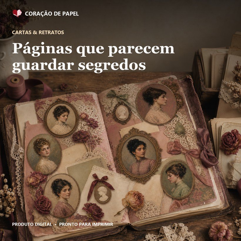 Prévia da coleção Cartas & Retratos